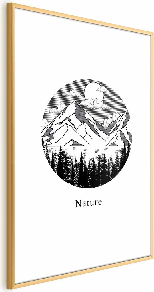 Migliora la tua Casa con Poster Lost Land 60x90 Cornice Oro