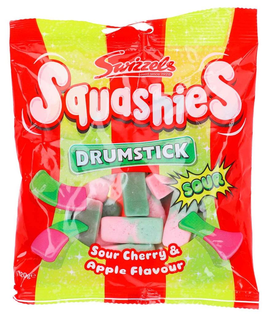 Swizzels Squashies Drumstick Sour Cherry & Apple 120g Produktbild 