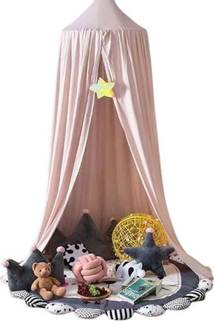 Baldachýnový záves tipi stan závesný svetloružový Obrázok produktu 