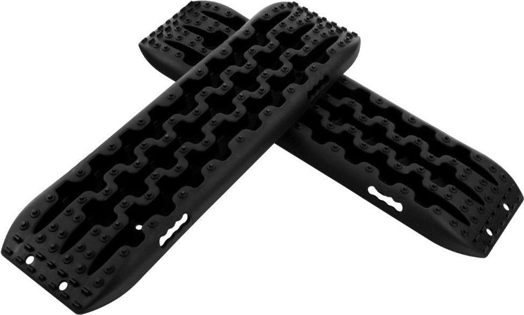 Sandbleche Offroad 2 Stücke Anfahrhilfe Reifenleiter für Sand/Schlamm/Schnee 107 x 31 x 7 cm Schwarz