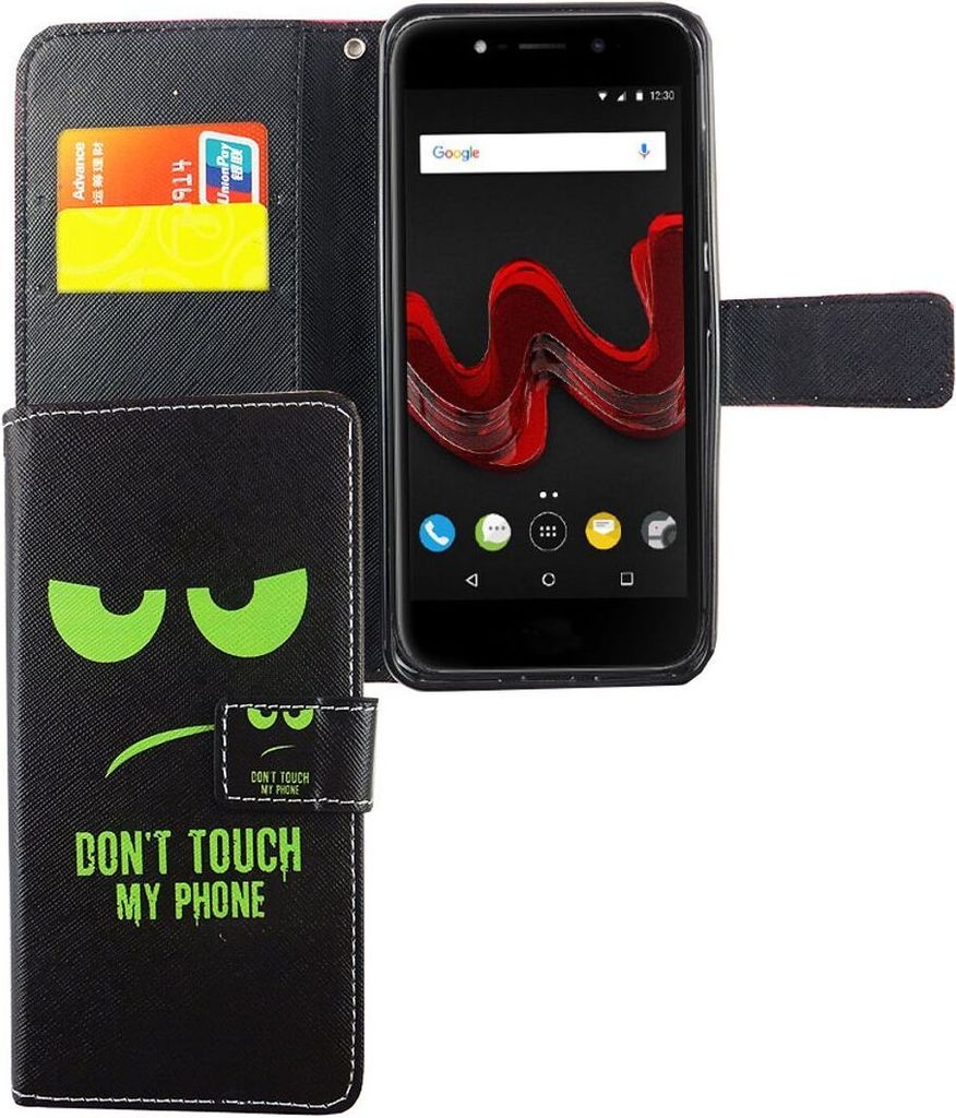 Handyhülle Tasche für Handy Wiko Wim Lite Dont Touch My Phone Grün