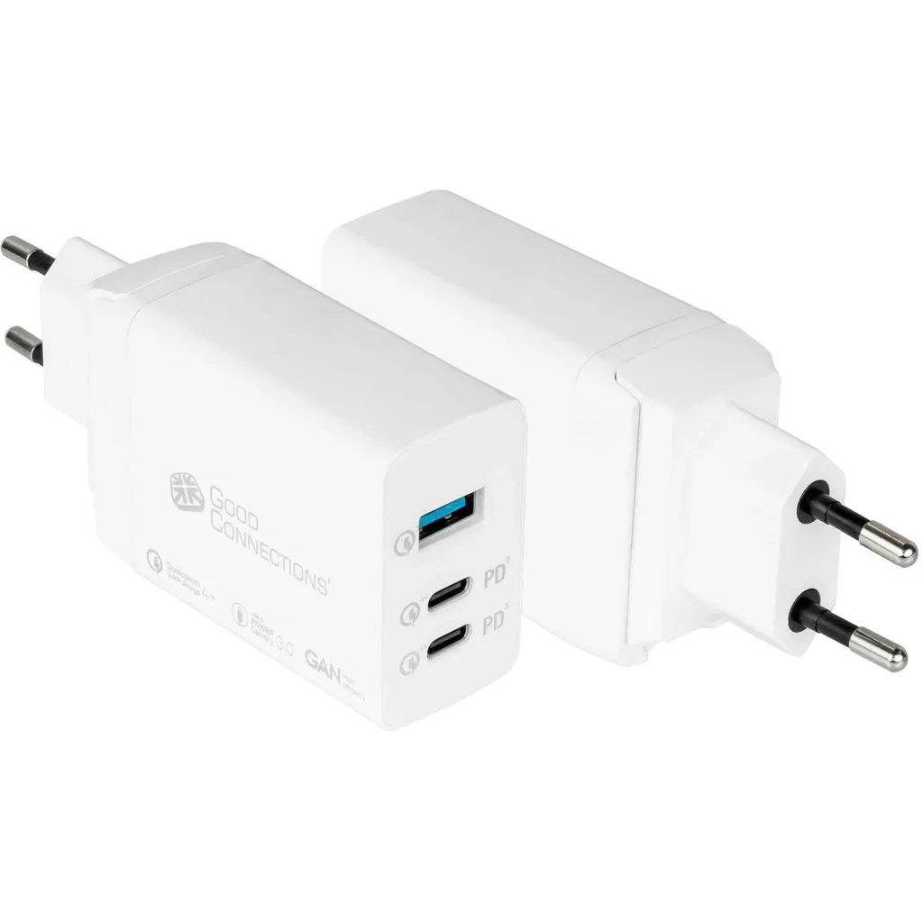 Adaptateur Secteur USB Rapide 65W GaN avec 3 Prises de Charge Multiples