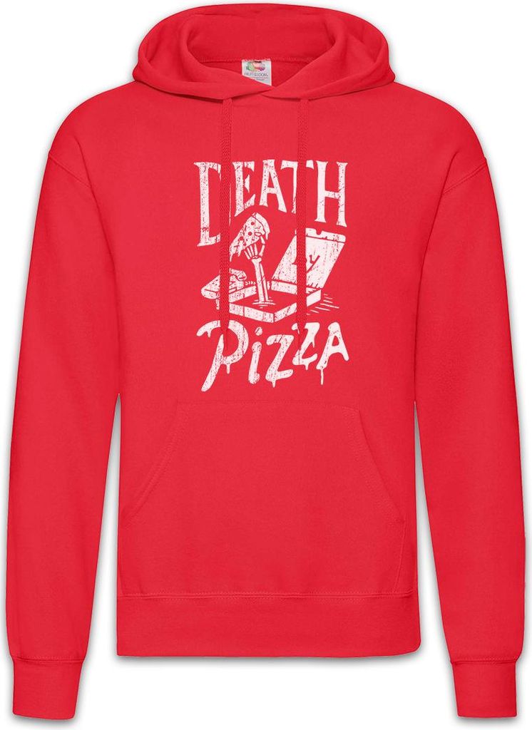 Urban Backwoods Death By Pizza, Herren Hoodie, Farbe: Rot, Größe: 2XL