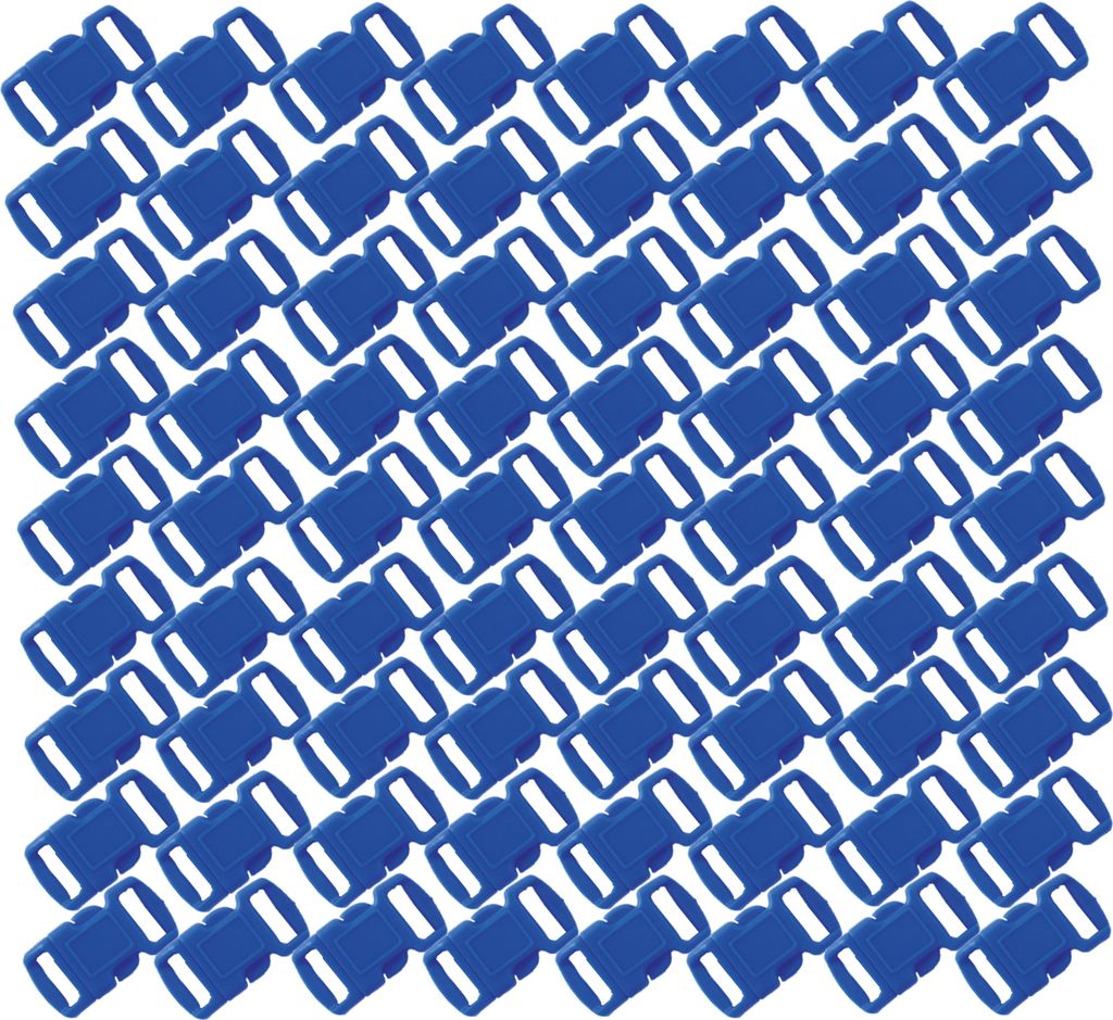 75x Steckschnalle Gurtschnalle Verschluss Klickverschluss Paracord Rucksack blau