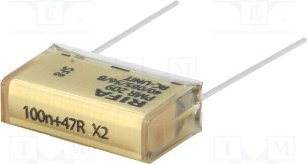 1x Filter: RC 100Ω THT 7,3x13x18,5mm ±20% 47nF Rastermaß: 15,2mm PMR209MB5470M100