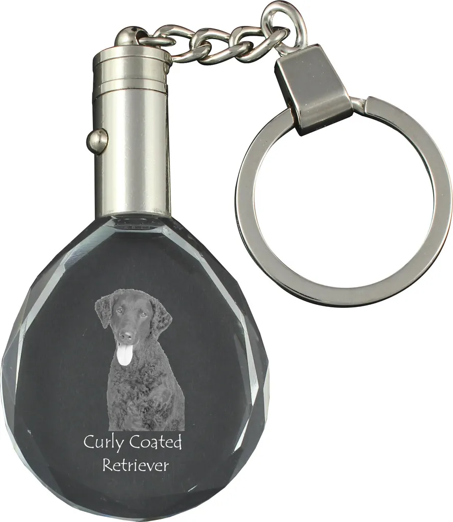 Ciondolo Curly Coated Retriever in Cristallo Art-Dog Regalo Unico