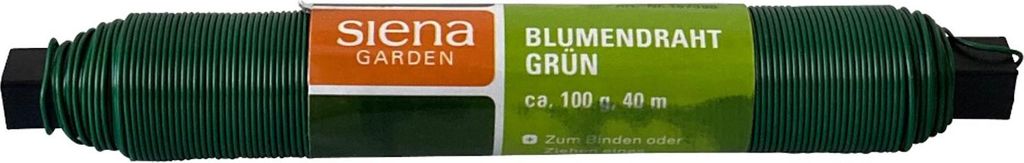 Blumendraht grün à 100 g auf Holzstab, Ø 0,7 mm