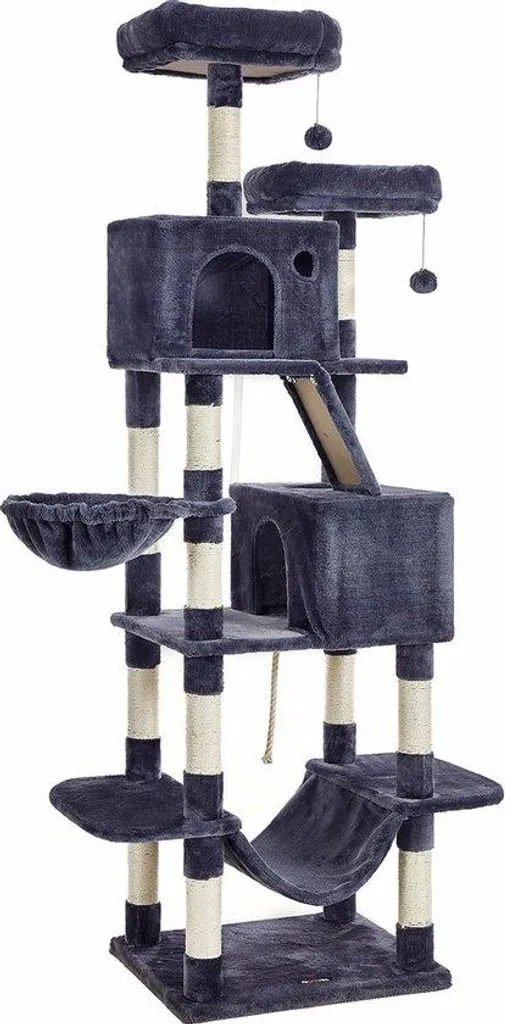 Mobilier pour chat Rootz grande tour de jeu multi-niveaux hauteur 206cm