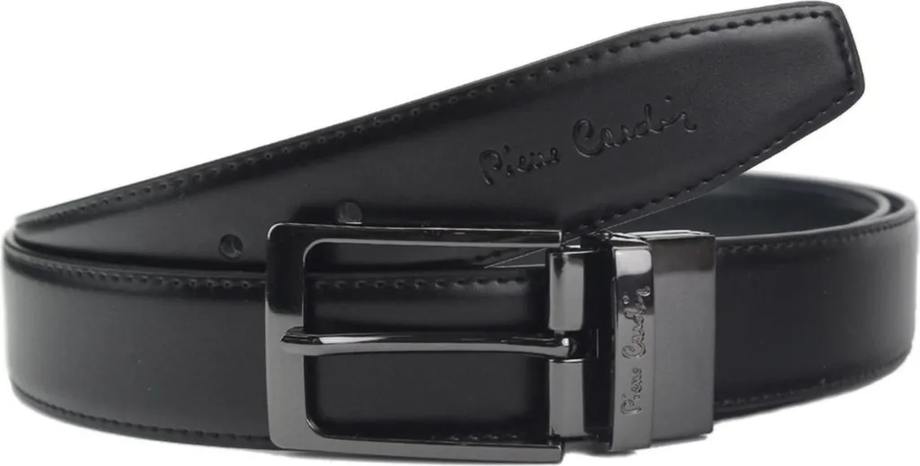 Ceinture Pierre Cardin FWJX5 boucle métal et cuir grainé finition luxe