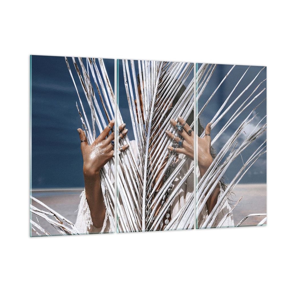 Bilder auf glas - 3 Teile - Hände Finger Schmuck - 165x110cm - Glasbilder - Wandbilder - Bilder - zum Aufhängen bereit - Wanddekoration aus Glas ...