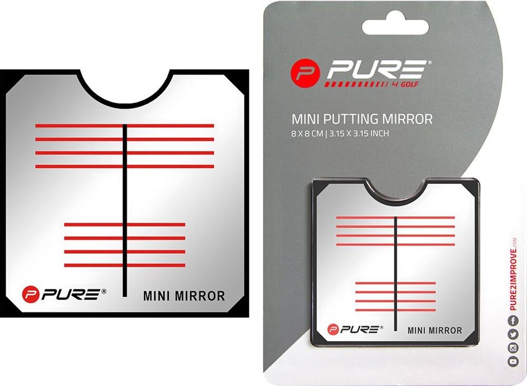 Pure2improve Mini Spiegel Anbringen Silber 8 x 8 cm Silber 8 x 8 cm