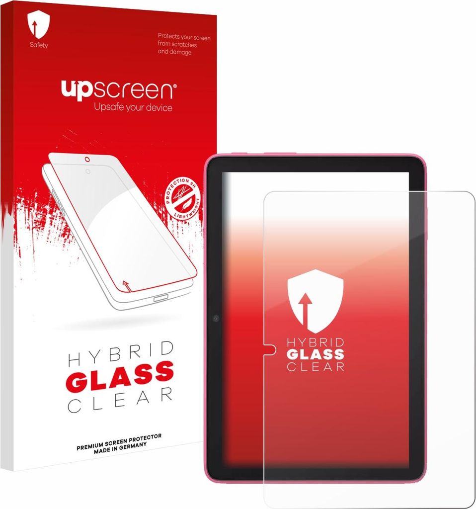 upscreen Schutzglas für Amazon Fire HD 8 2024 Schutzfolie Panzer Folie Glas Display Schutz klar