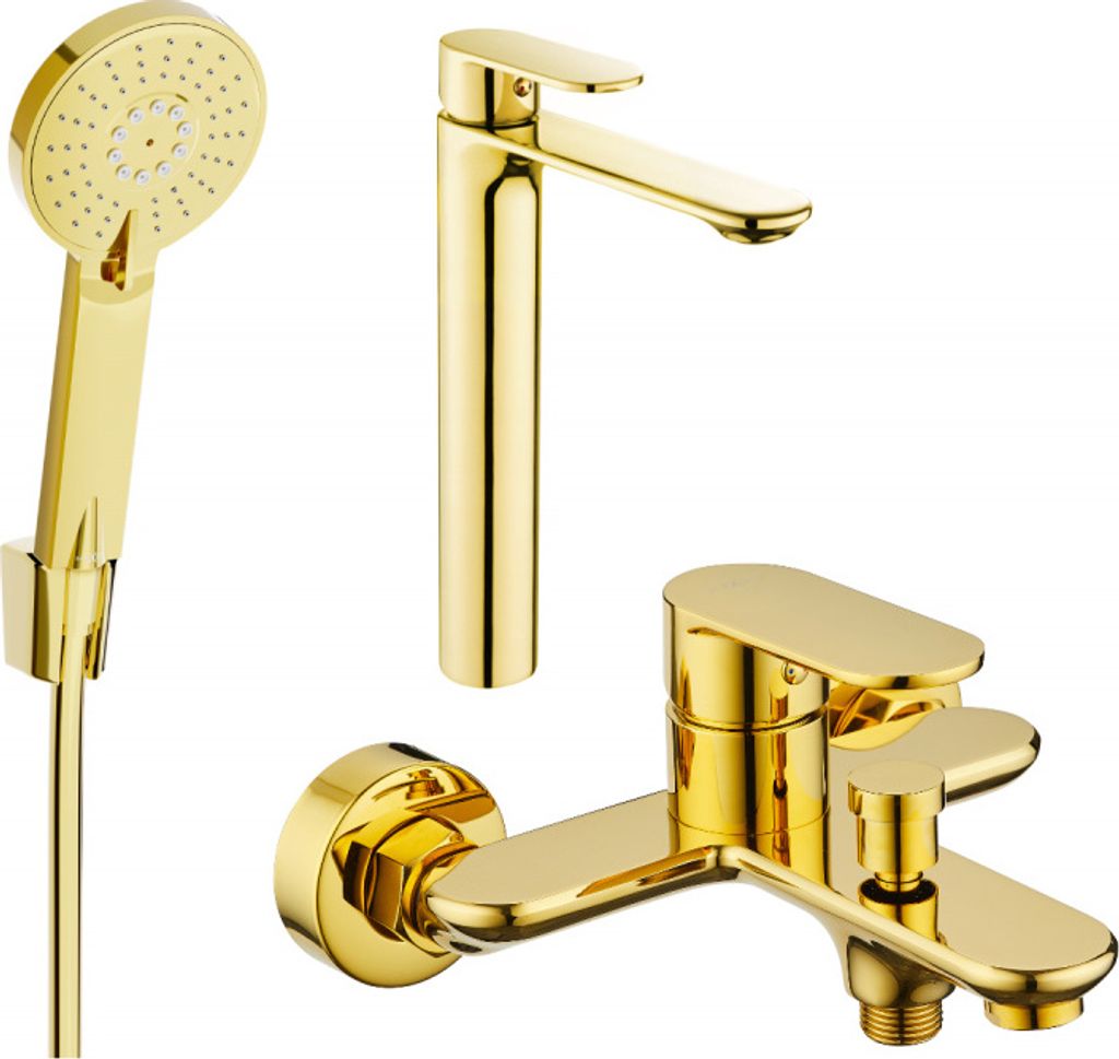Mexen Milo R40 Badewannenset, Gold - 71313R40-50