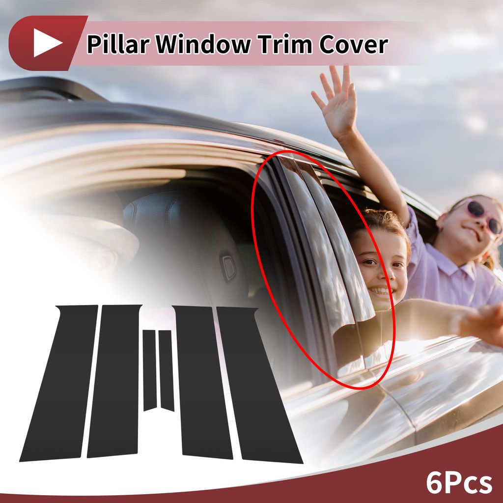 Türpfosten Fensterleiste Anti Kratzer Aufkleber Pfosten Abdeckung für Chevrolet Aveo Sedan 2011-2014 Schwarz Vorne Hinten Links Rechts