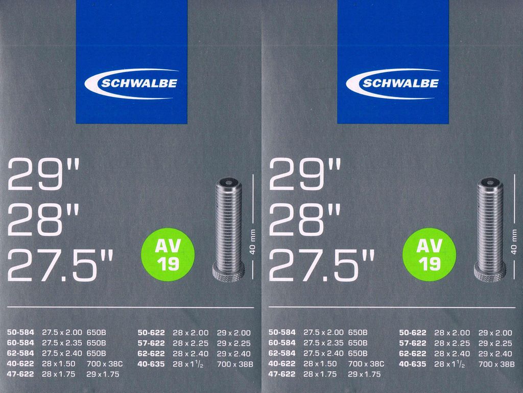 Schwalbe Schlauch AV19 40mm 40/62-584/635 Modell 2026 Produktbild 