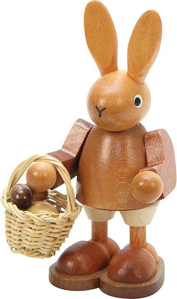 Hase mit Eierkorb natur (9,0cm) von Christian Ulbricht