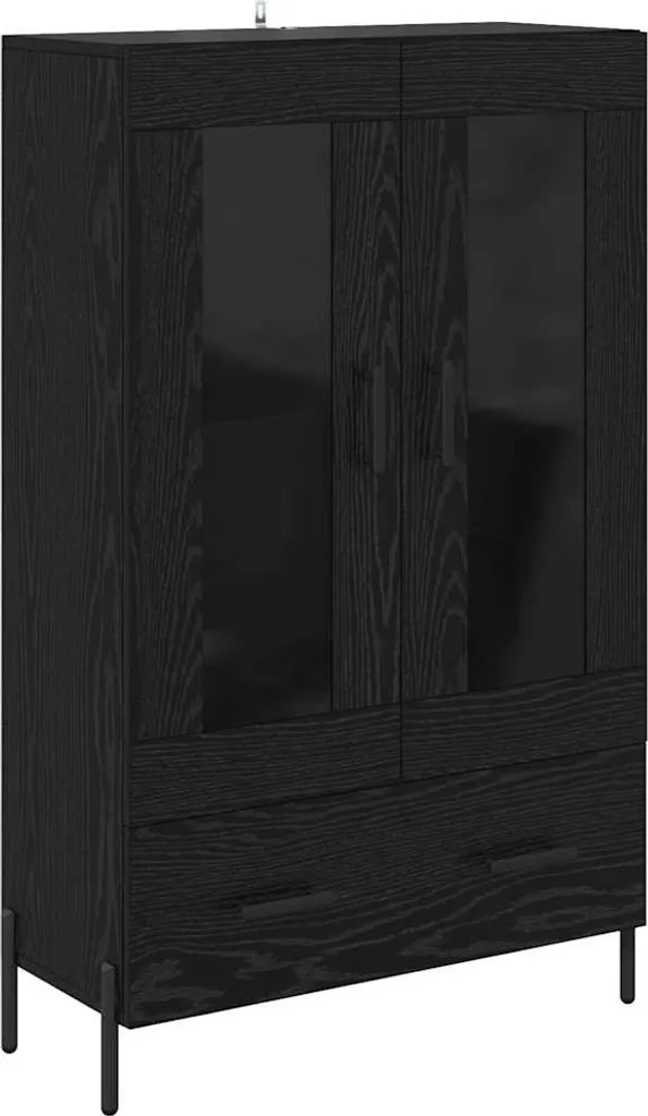 Credenza SYFAX con Cassetto Rovere Nero | Mobile Multiuso Ingresso