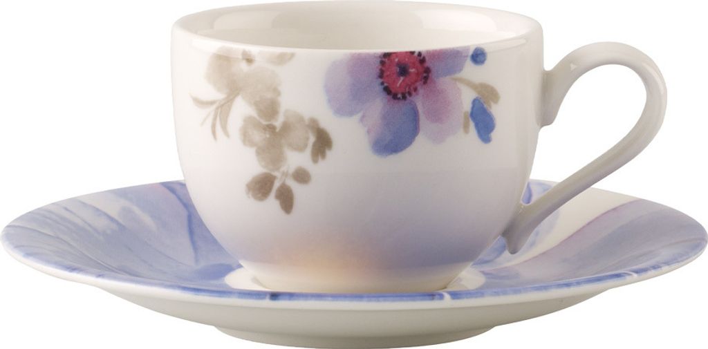 Villeroy & Boch Mariefleur Gris Basic, Set, Mehrfarbig, Porzellan, Espresso, 1 Stück(e), 235 g
