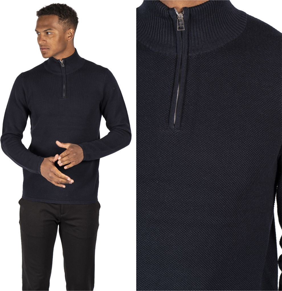 Marcus Herren-Streik Langdon Half Zip 21-200161 7050