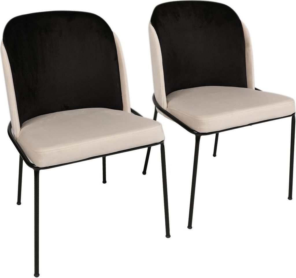 Skye Decor, Dore 145 V2, Stuhlset (2 Stück), Schwarz, 100 % METALL, 54 x 55 x 86 cm