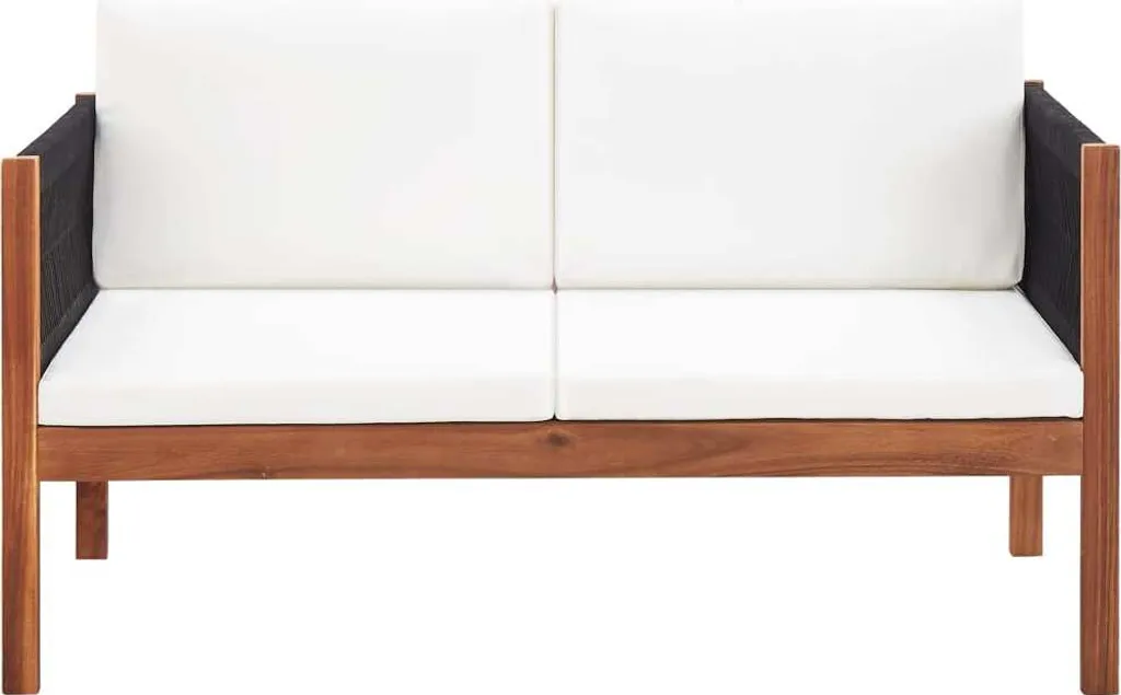Petit canapé de jardin en bois d'acacia pour créer un coin détente zen