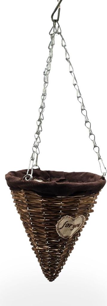BLUMENAMPEL "CONE" | 24 cm, Weide | handgefertigtes Korbgeflecht