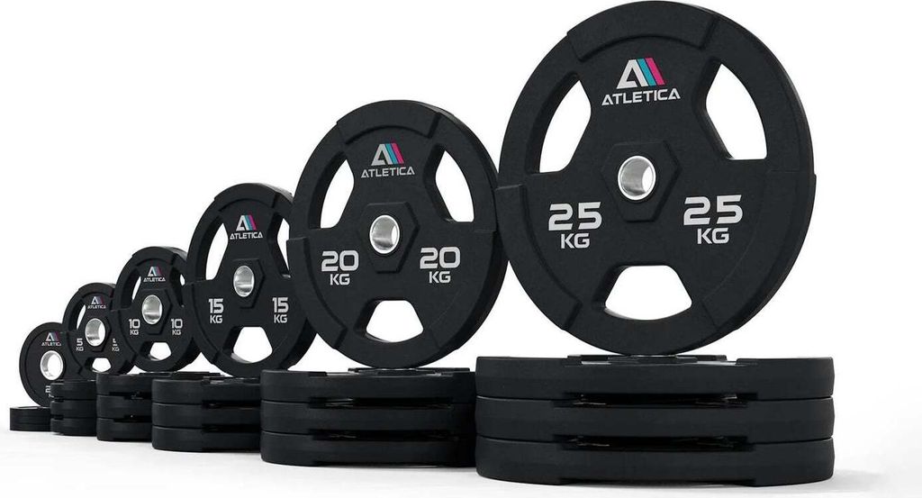 ATLETICA Gripper Plates Set | 310 kg bestehend aus 4x2,5 kg | 4x5 kg | 4x10 kg | 4x15 kg | 4x20 kg | 4x25 kg