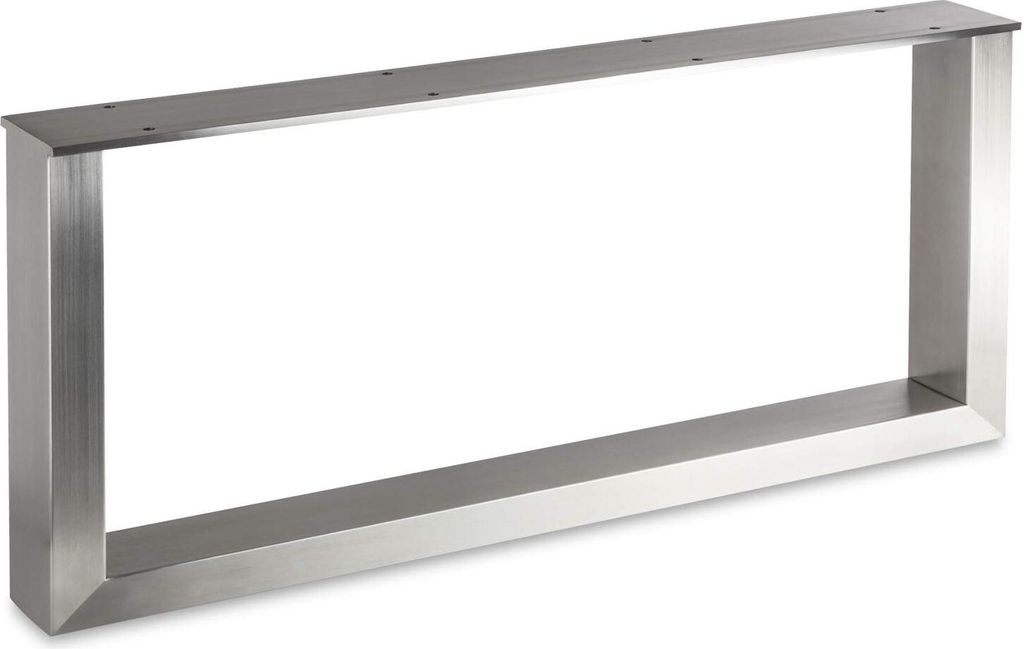 Tischgestell KUFE ECHT Edelstahl / Profil 80 x 40 mm / Höhe: 400 mm / Tiefe: 800 mm höhenverstellbares Tischbein Tischunterbau von SOTECH
