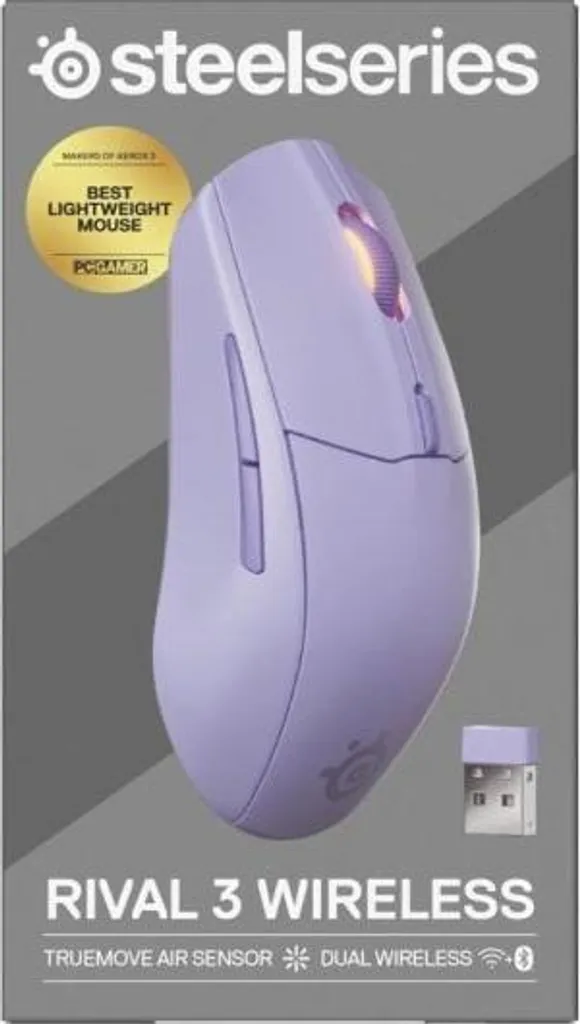 Souris Gaming Sans Fil SteelSeries Rival 3 Gen 2 Bluetooth Lavender - 14
