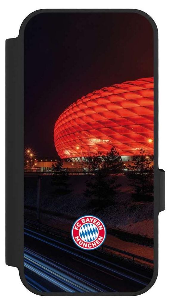 NIVOCASE Klapphülle für Google Pixel 10 Pro Handyhülle aus Kunst Leder NIVOflip schwarz FC Bayern München FCB Stadion