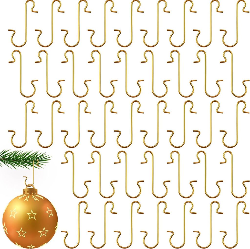 100er-Pack Ornamenthaken, Weihnachtsschmuckhaken, Haken für Weihnachtsschmuck, Weihnachtsbaumhaken für Ornamente, Ornamenthaken für Weihnachtsb...