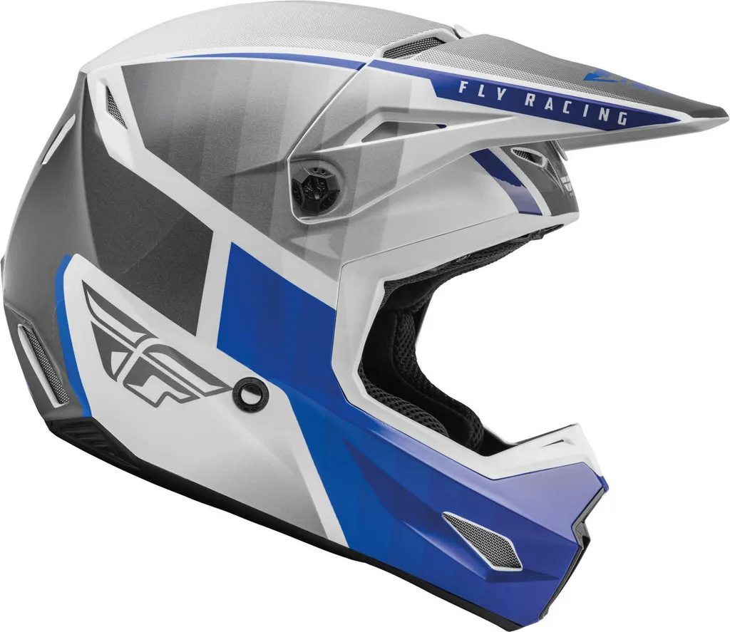 Casque de motocross Fly Racing Kinetic Drift bleu et gris XS