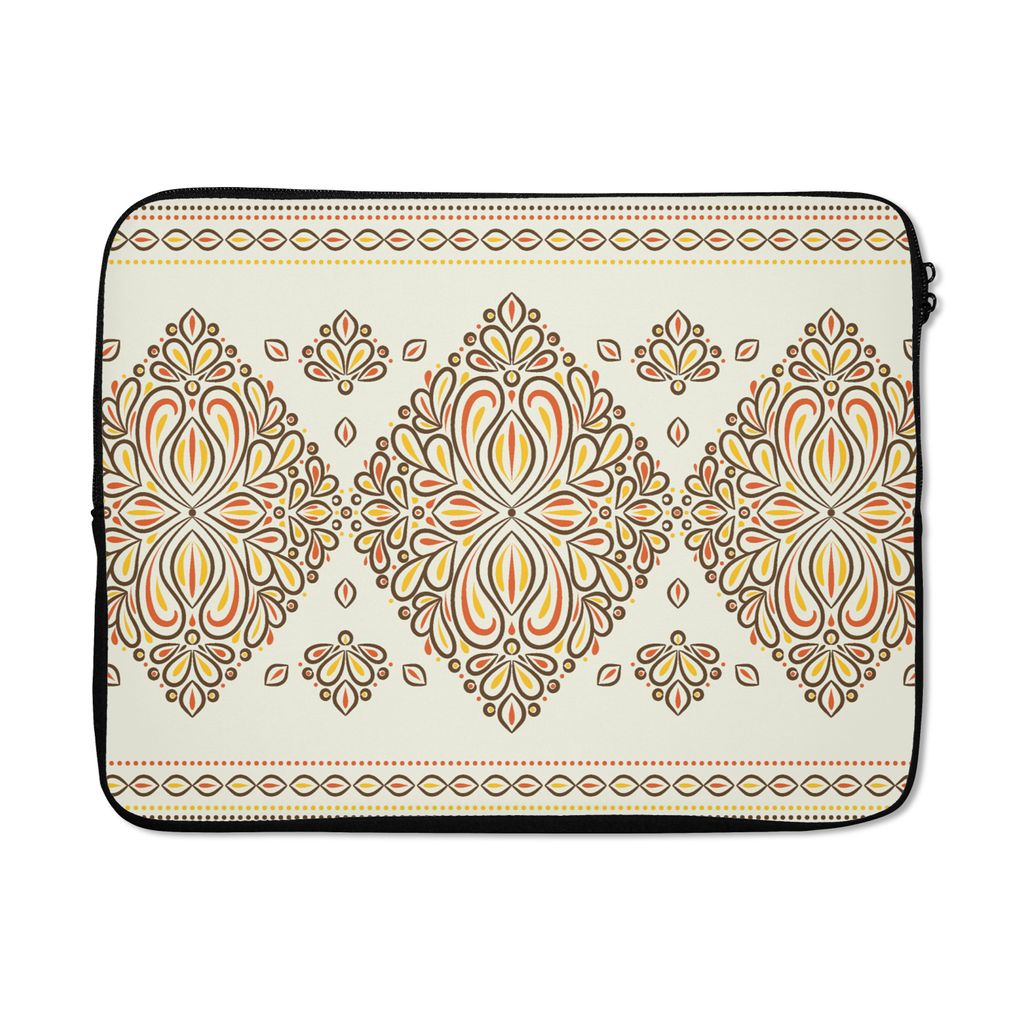 MuchoWow Laptop Hülle 15 Zoll Boho - Gold - Design - Luxus Laptoptasche - Laptoptasche - Sleeve - Rundum-Schutz