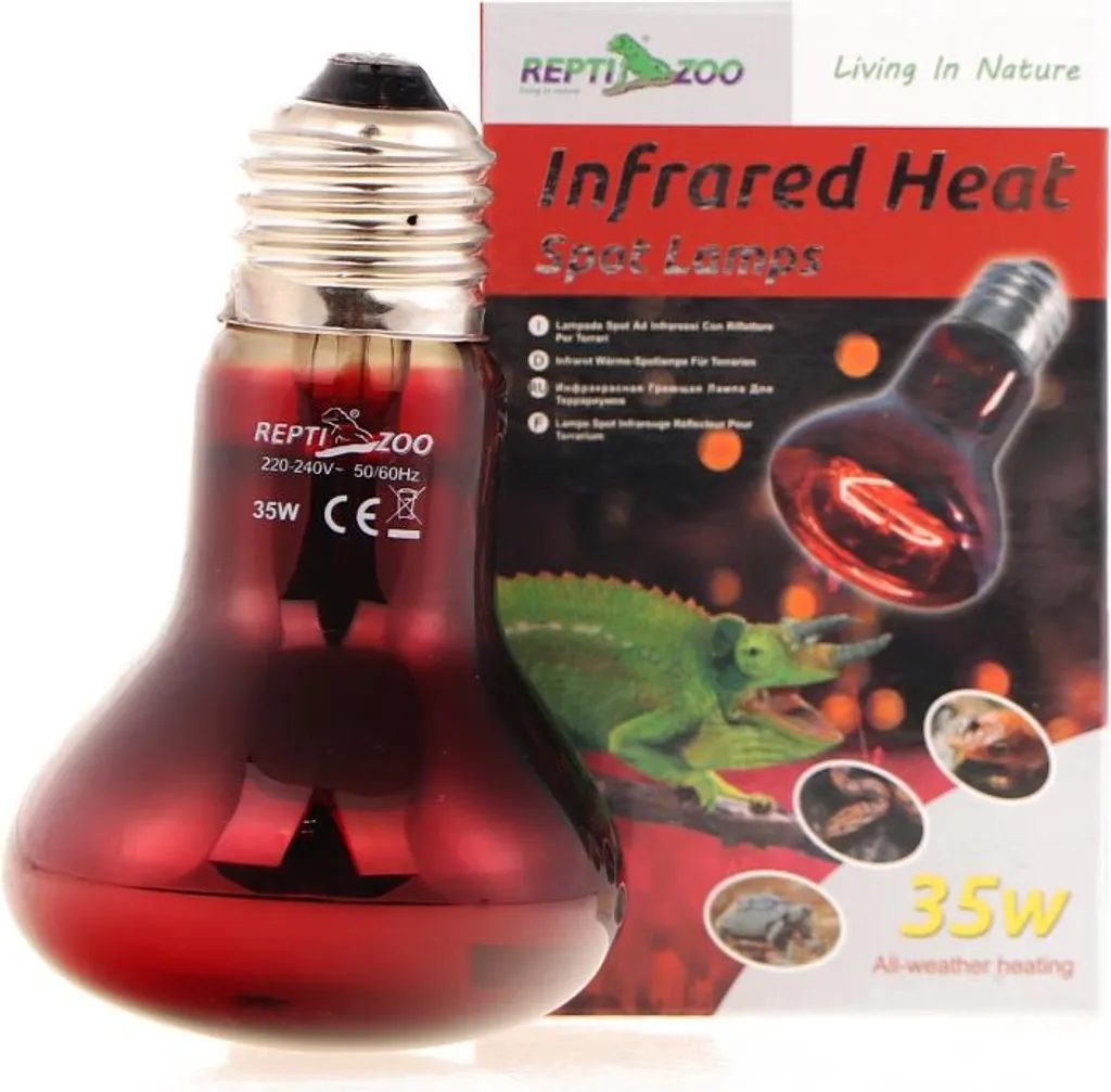 Ampoule Chauffante Infrarouge 35W Repti-Zoo Haute Efficacité Thermique