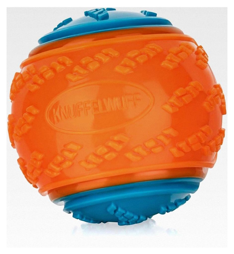 Hundespielzeug Quietschball aus Gummi 9cm - Schwimmfähiger Apportierball für Hunde, zahnfreundliches Material - Geeignet für aktive Spiele und T...