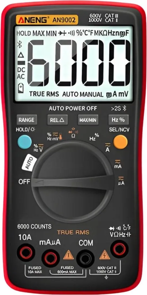 Multimètre Numérique Aneng AN9002 PRO Multifonction Écran Rétroéclairé