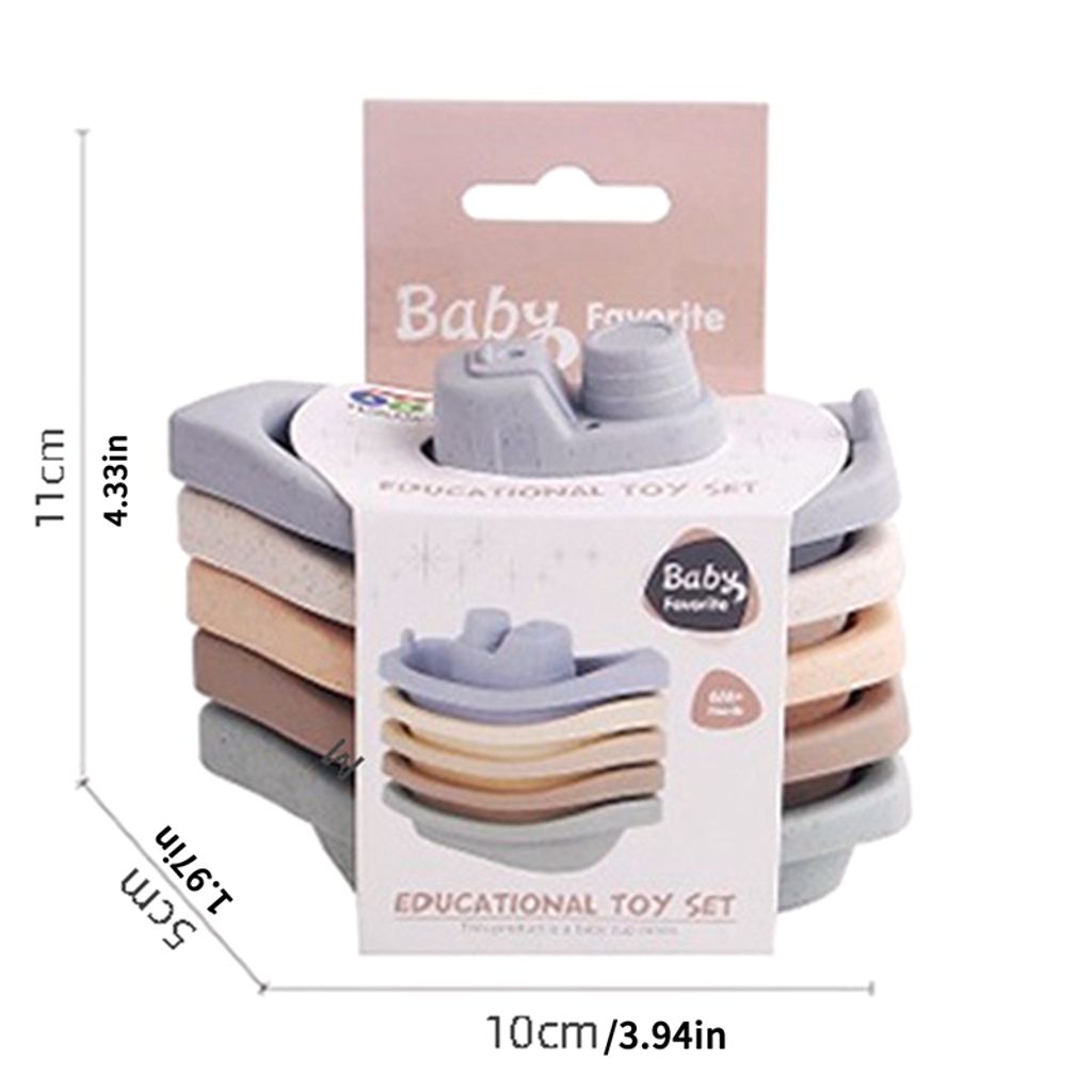 Kinder Badewannenspielzeug 5 farbenfrohe Boote aus Produktbild 4