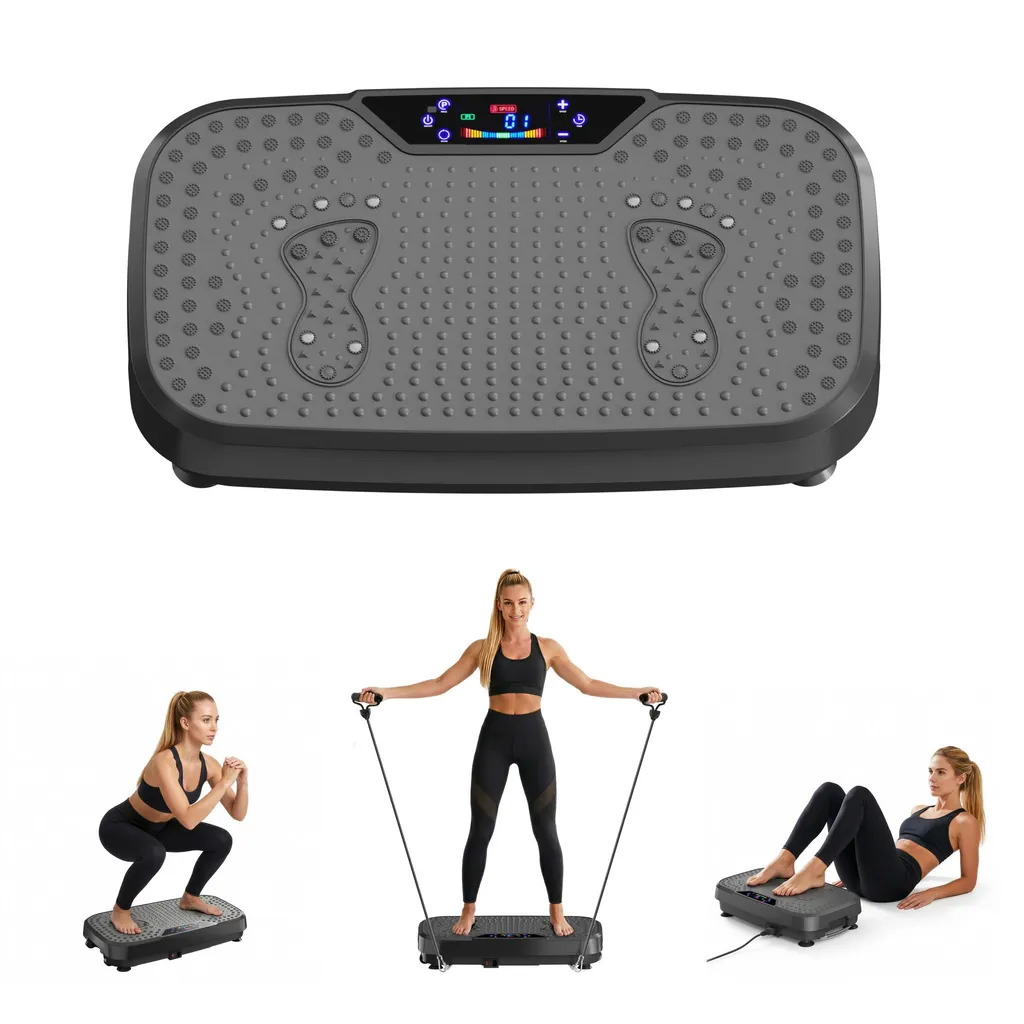 Plateforme vibrante contre la sédentarité avec bandes et 120 vitesses