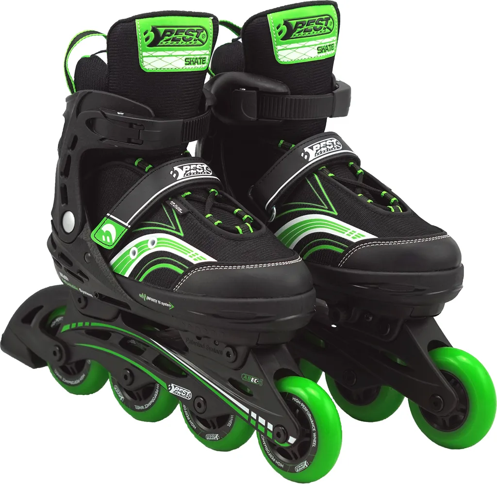 Patins en ligne pour enfant Best Sporting noir taille 29-34 pour loisir