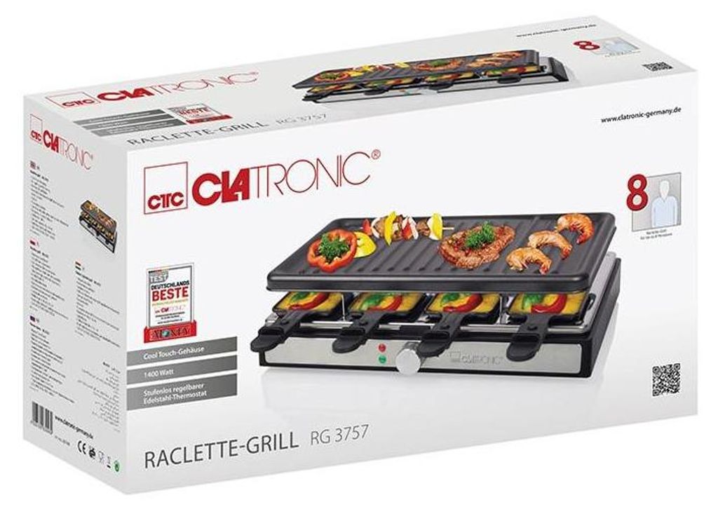 Clatronic RG 3757, 8 os., obrotowy, 1400 W, 420 mm, 210 mm, Zdjęcie produktu 