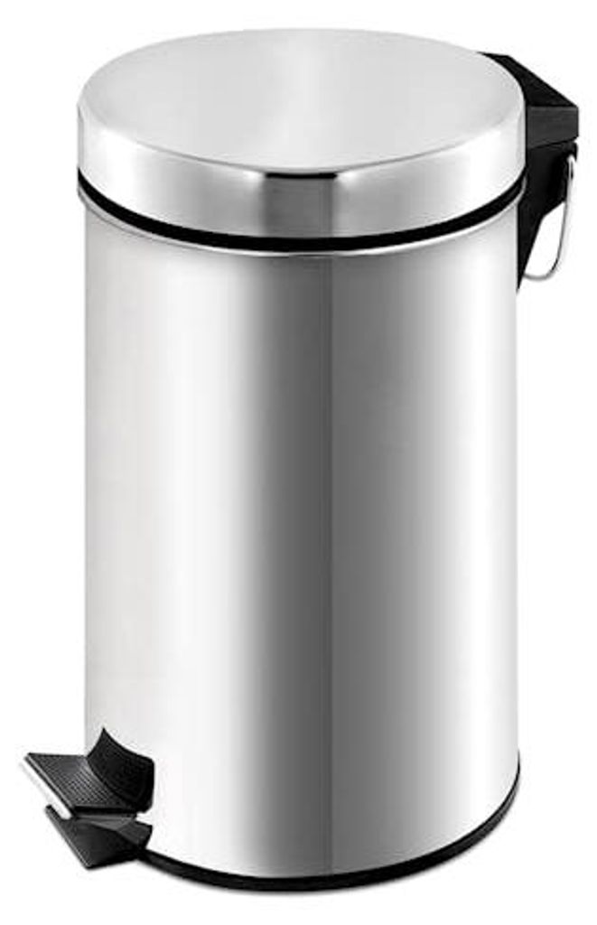 Home Edelstahl-Treteimer, 12 L, Badezimmer, Reinigung, Aufbewahrung, grau