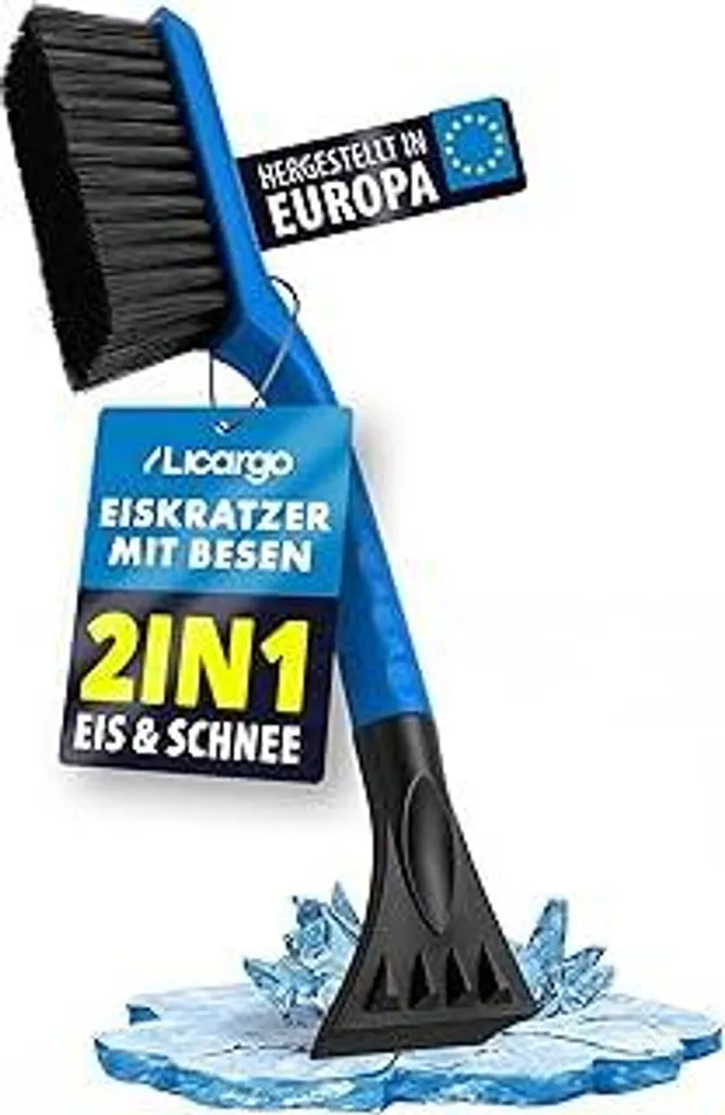 Raschietto Ghiaccio LICARGO con Spazzola 41cm - Accessorio Invernale Auto