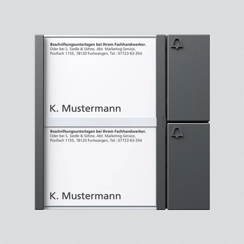 Réparer interphone avec le module de touches Siedle TM 612-2 DG Gris