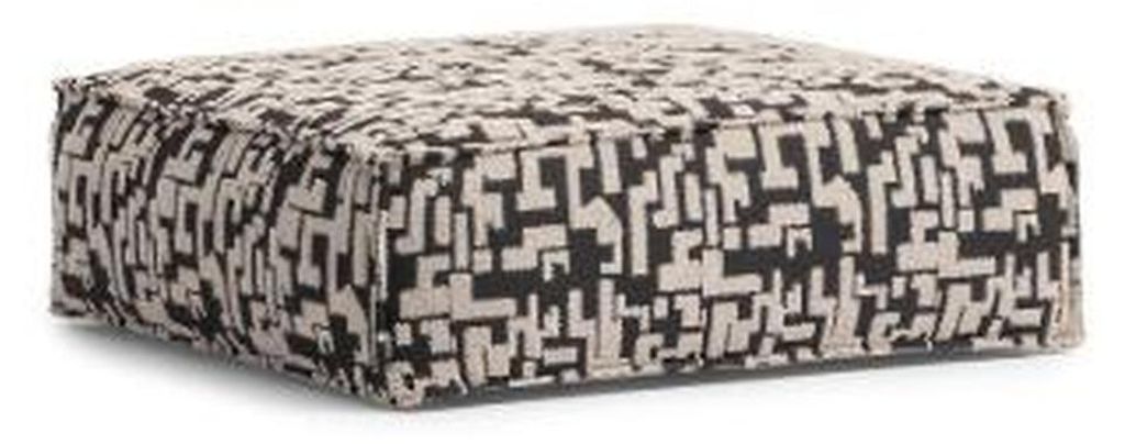 Mehrfarbiger Textil-Hocker im modernen Design