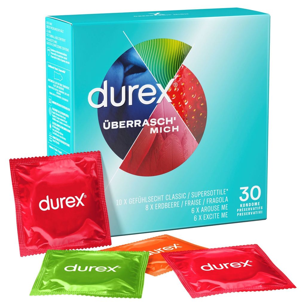 Durex Überrasch Mich Kondome-Mix – Mischung mit 4 Sorten – Produktbild 