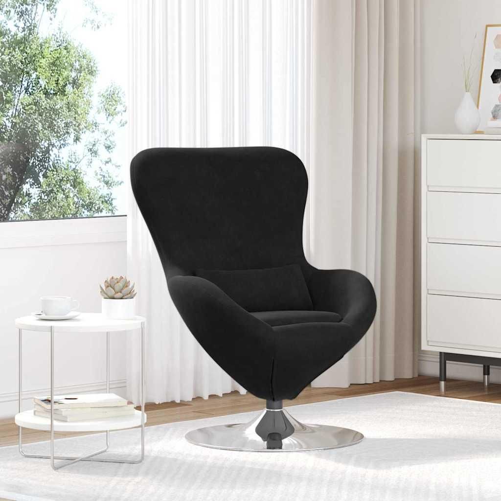 "2026 Promotion" EierSessel/Einzelsofa/TV-Sessel - Schwarz 63 x 73 x 90 cm Samt - CouchSessel - CC25912