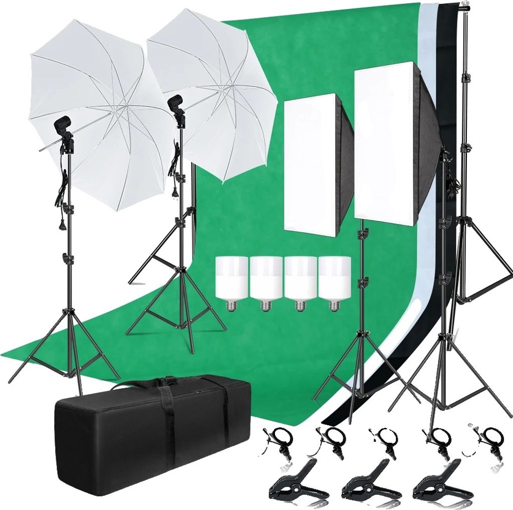 Zestaw oświetleniowy softbox, kompletny zestaw Zdjęcie produktu 