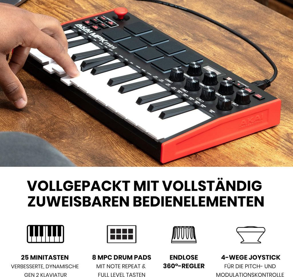 AKAI MPK Mini MK3 Ovládací klávesnice Kontrolér MIDI USB Obrázek produktu 10