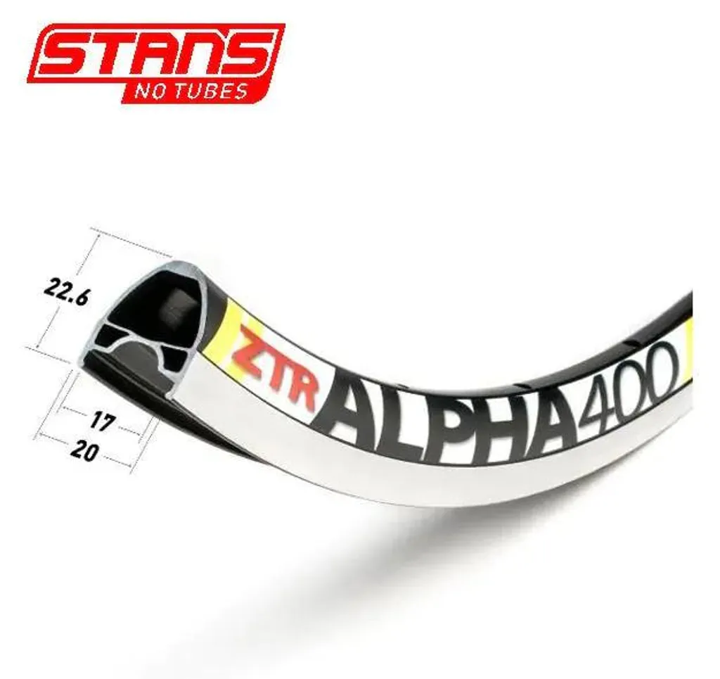 Jante Stans Notubes Alpha 400 20h SNT idéale pour montage roue légère