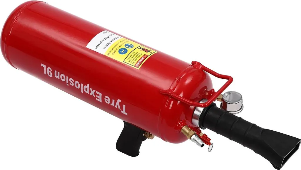 Gonfleur de pneu et canon à air 9 L rouge en fer robuste de 6-8 bars